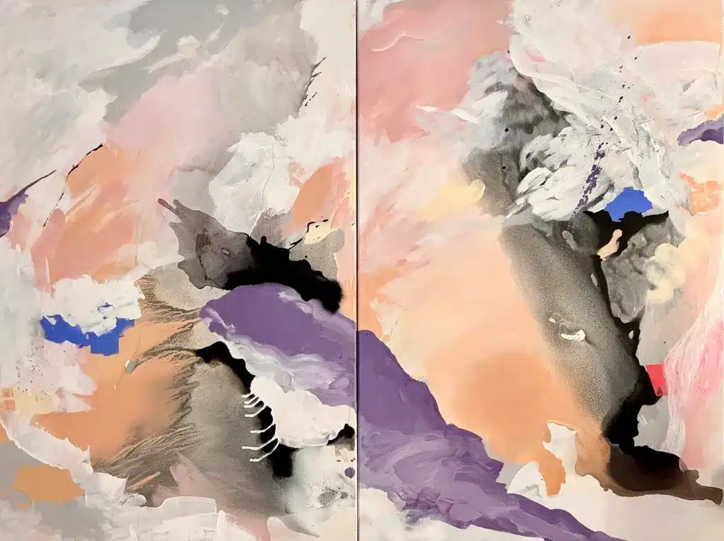 As We Collide We Are Brilliant - Abstract Artwork - Oil on Canvas - by Jilli Darling