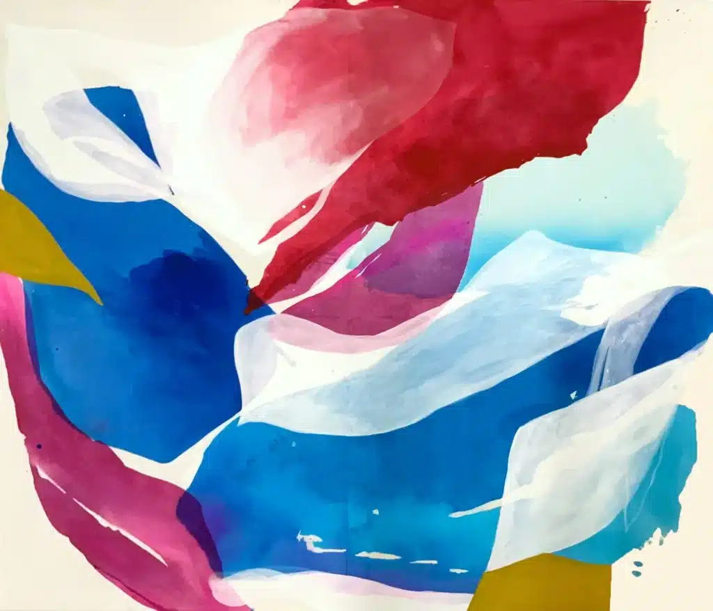 Where the river flows, abstract painting by Jilli Darling
